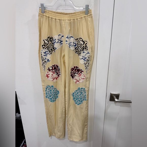 Stella McCartney Off the Runway Cream Floral Print Trousers
